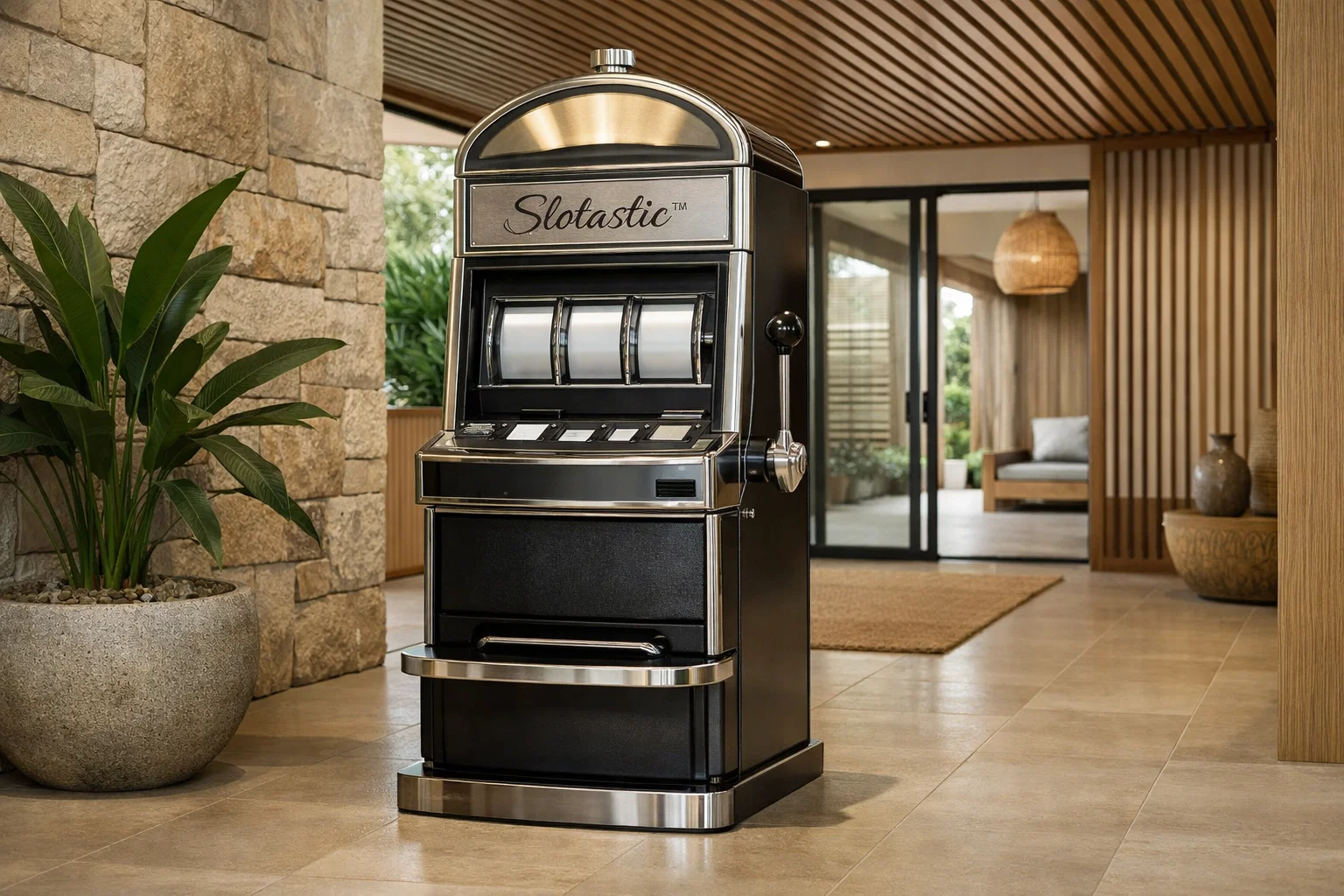 Happy winner at Slotastic casino